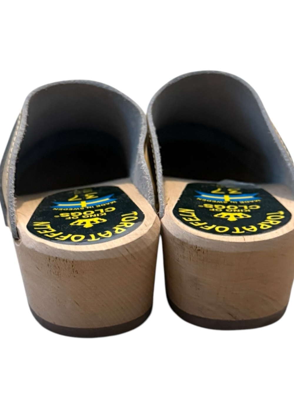 Torpatoffeln Swedish Gold Metallic Leather Slip-On Clogs. EU 37. - Picture 9 of 11